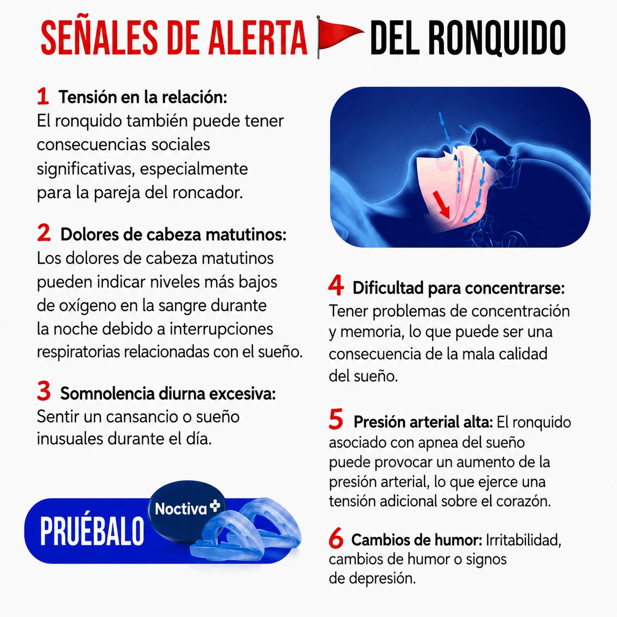 SleepQuiet Boquilla Antirronquidos Talla Universal