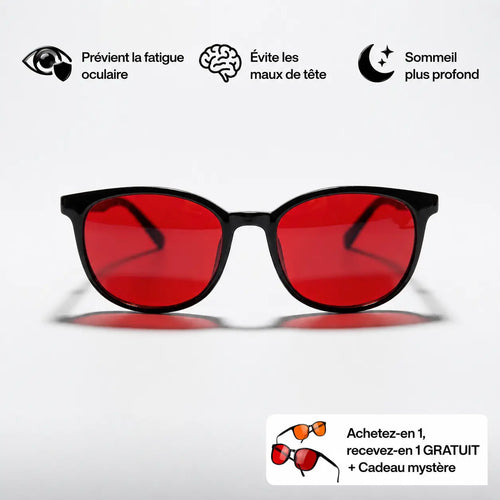 NightFlow™ Lunettes anti-lumière bleue unisexes à verres rouges