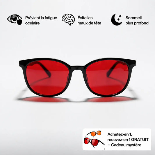 NightFlow™ Lunettes anti-lumière bleue unisexes à verres rouges
