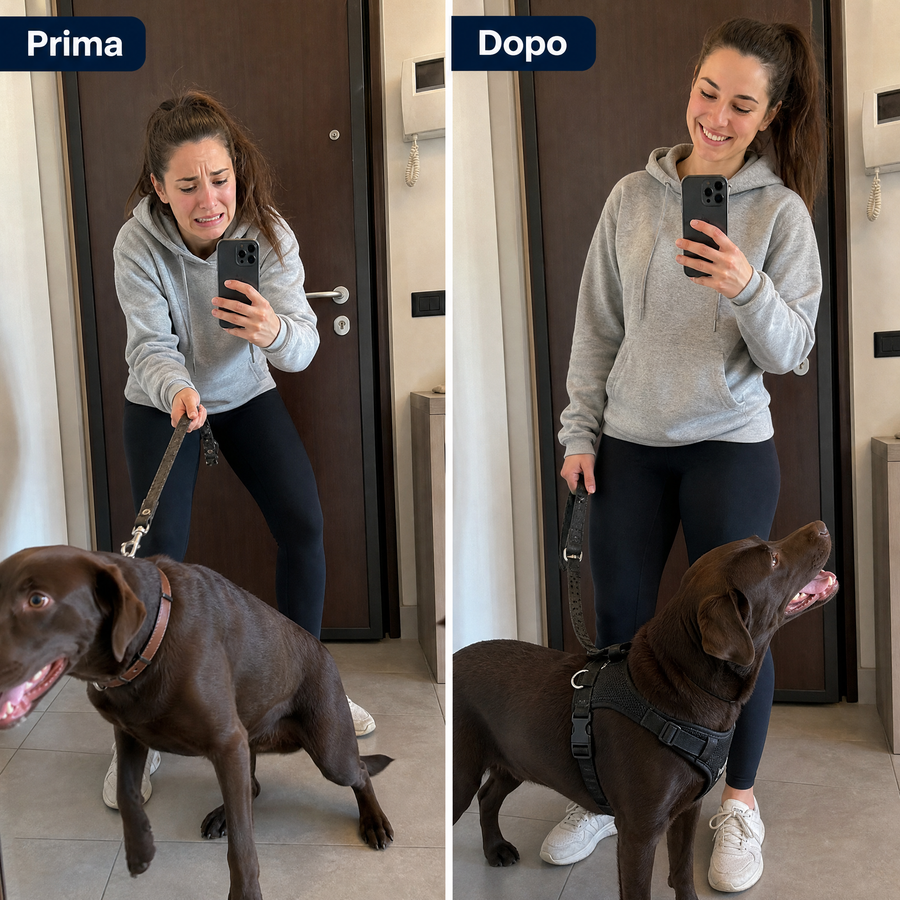 PawEase® – Pettorina anti-tiro per cani — main:before_after