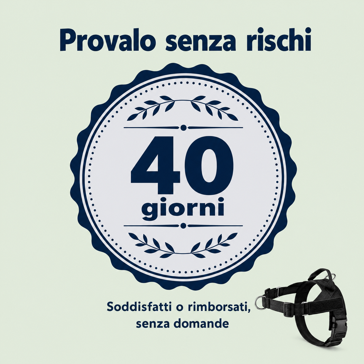 PawEase® – Pettorina anti-tiro per cani — main:guarantee